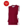 thumbnail image 1 of JustBlanks Womens Reversible Moisture Wicking Athletic Muscle Jersey for Basketball Training, 1 of 1