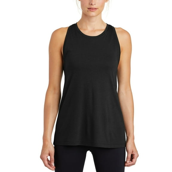 JustBlanks Women Tri Blend Racerback Wicking Tank with PosiCharge Tech