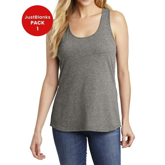 JustBlanks Women V.I.T. Gathered Back Tank Binding at neck and armholes Gathered back detail