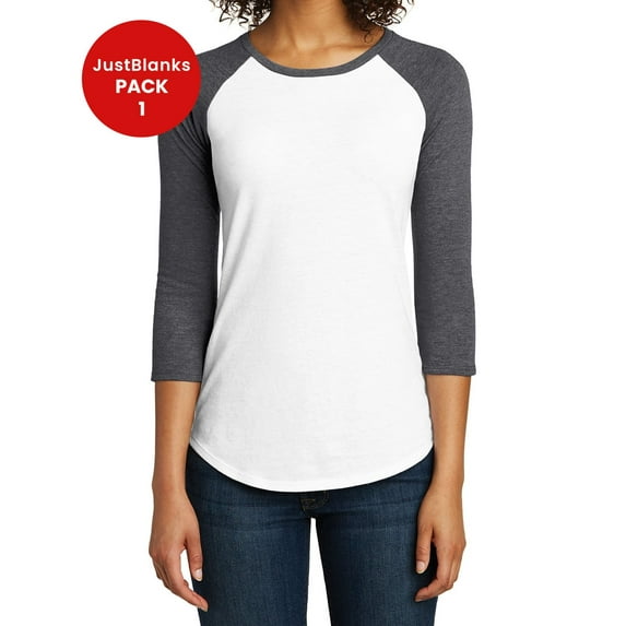 JustBlanks Junior Girls Lightweight Raglan Baseball Comfortable 3 4 Sleeve T Shirt