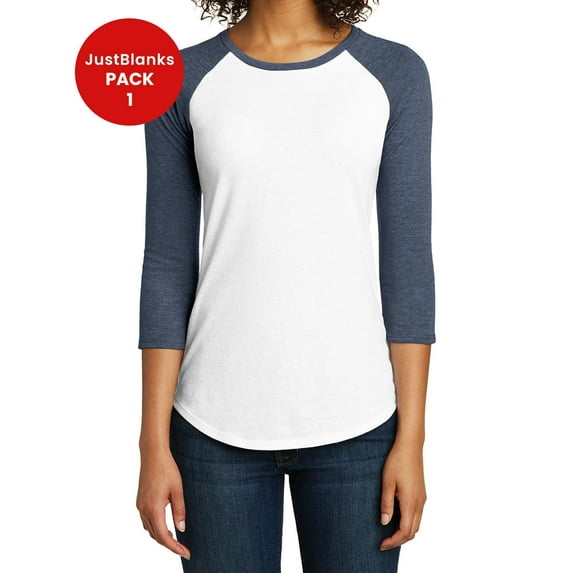 JustBlanks Junior Girls Lightweight Raglan Baseball Comfortable 3 4 Sleeve T Shirt