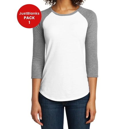 JustBlanks Junior Girls Lightweight Raglan Baseball Comfortable 3 4 Sleeve T Shirt