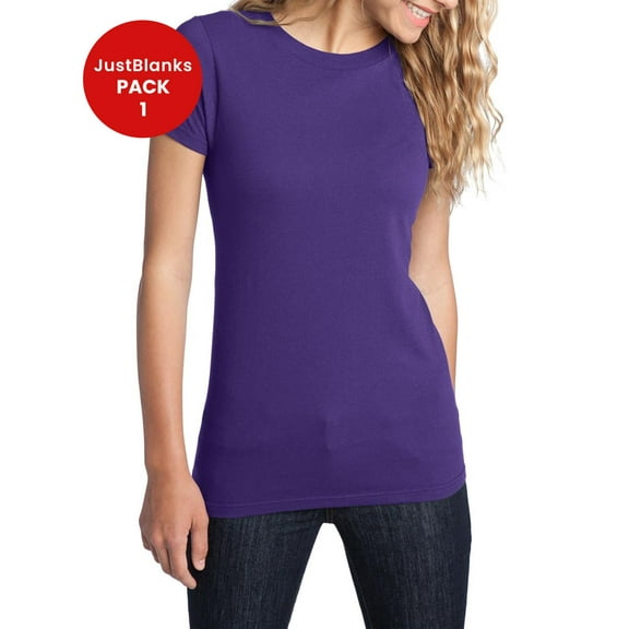 JustBlanks Womens Fitted Concert Soft Cotton Stylish Slim Fit T Shirt