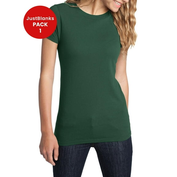 JustBlanks Womens Fitted Concert Soft Cotton Stylish Slim Fit T Shirt