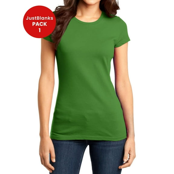 JustBlanks Womens Fitted Soft Cotton Stylish Comfortable Lightweight T-Shirt