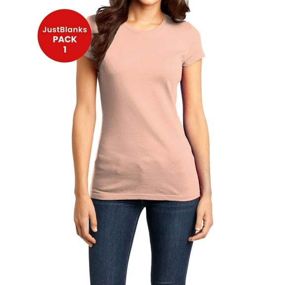 JustBlanks Womens Fitted Soft Cotton Stylish Comfortable Lightweight T-Shirt