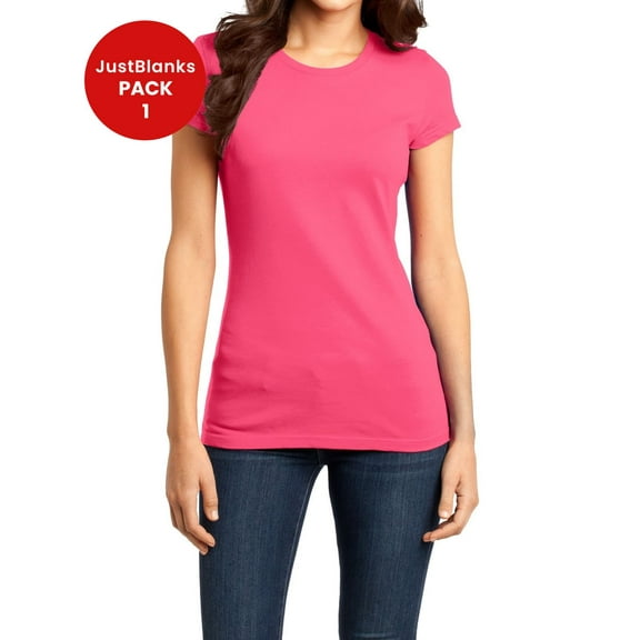 JustBlanks Womens Fitted Soft Cotton Stylish Comfortable Lightweight T-Shirt