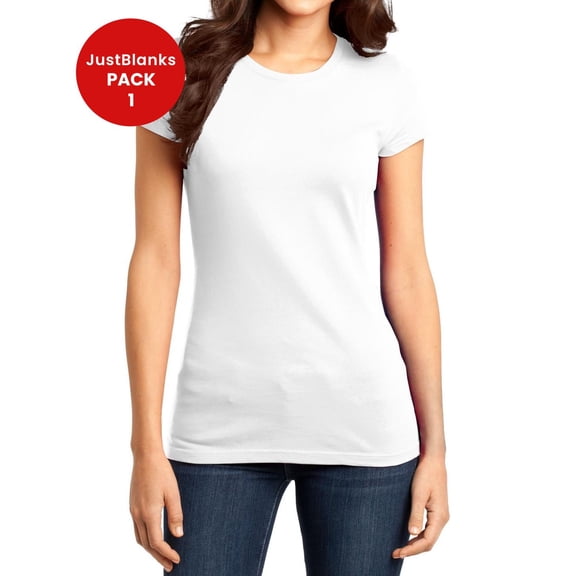 JustBlanks Womens Fitted Soft Cotton Stylish Comfortable Lightweight T-Shirt