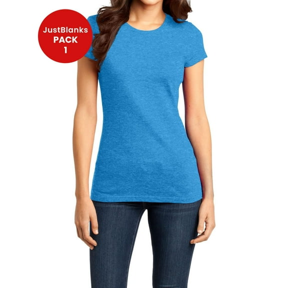 JustBlanks Women's Fitted Very Important Tee Crafted from ring spun cotton for ultimate comfort Form fitting