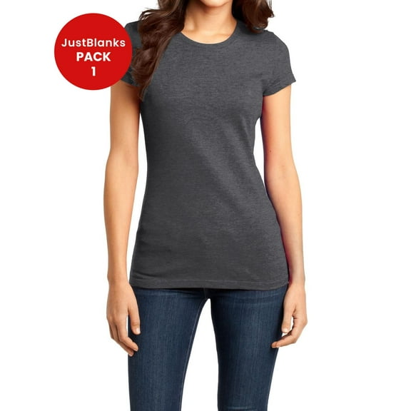 JustBlanks Womens Fitted Soft Cotton Stylish Comfortable Lightweight T-Shirt