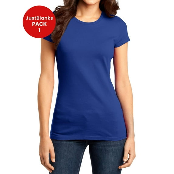 JustBlanks Womens Fitted Soft Cotton Stylish Comfortable Lightweight T-Shirt