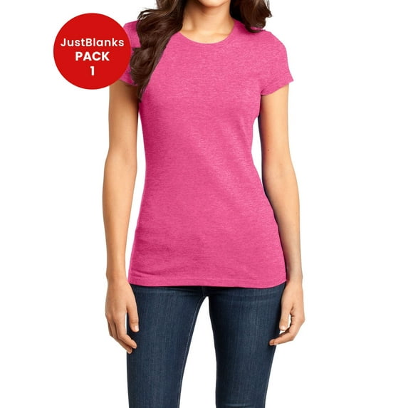 JustBlanks Womens Fitted Soft Cotton Stylish Comfortable Lightweight T-Shirt