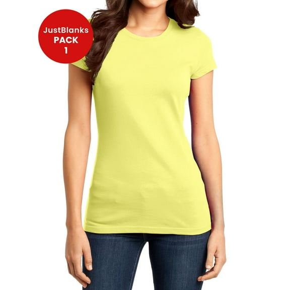 JustBlanks Womens Fitted Soft Cotton Stylish Comfortable Lightweight T-Shirt