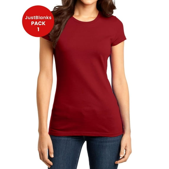 JustBlanks Womens Fitted Soft Cotton Stylish Comfortable Lightweight T-Shirt