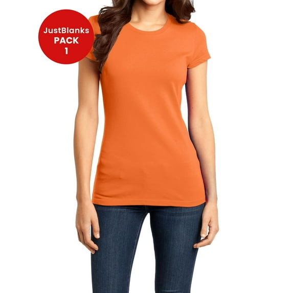 JustBlanks Womens Fitted Soft Cotton Stylish Comfortable Lightweight T-Shirt