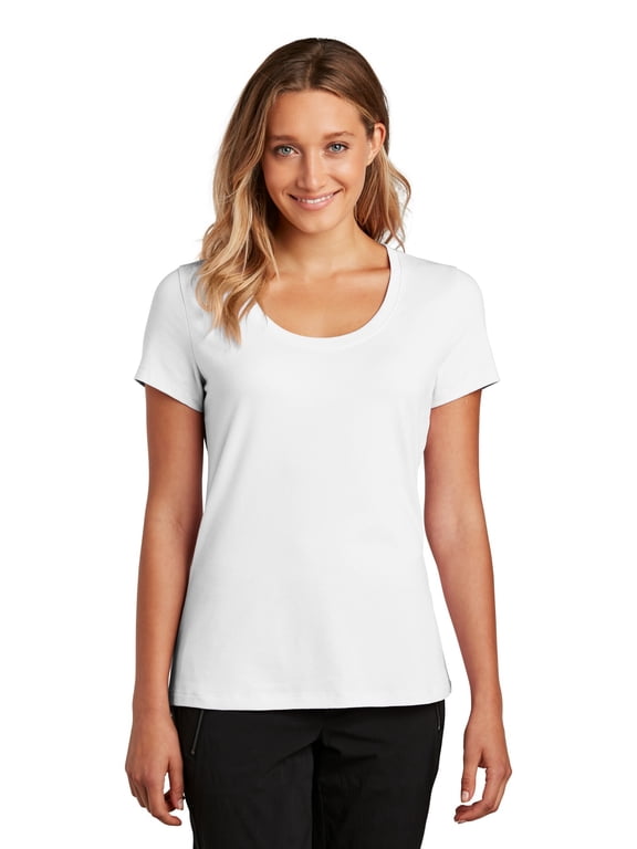 Womens Stretchy Flex Scoop Neck Soft Stylish Comfortable Fit T-Shirt