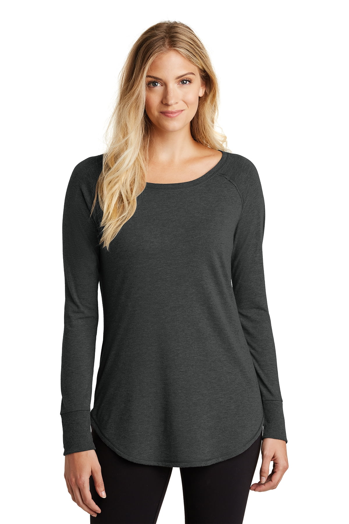 JustBlanks Women's Long Sleeve Lightweight Soft Crew Tunic JustBlanks Women's Long Sleeve Lightweight Soft Crew Tunic