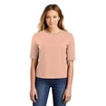 thumbnail image 1 of JustBlanks Women’s Longer Sleeve V.I.T Boxy, But Not Cropped T-Shirt 4.3-ounce, 100% Cotton Straight Boxier Fit Crew Neck Tee for Women - Dusty Peach - XX-Large, 1 of 1