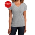 thumbnail image 1 of JustBlanks Women Perfect Blend V Neck Tee 1x1 rib knit neck Shoulder to shoulder taping, 1 of 1