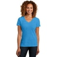 thumbnail image 1 of JustBlanks Women Perfect Blend V Neck Tee 1x1 rib knit neck Shoulder to shoulder taping, 1 of 1