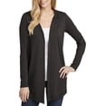 thumbnail image 1 of JustBlanks Womens Tri Blend Hooded Cardigan Lightweight Soft Fabric Long Sleeve Angled Hem, 1 of 1