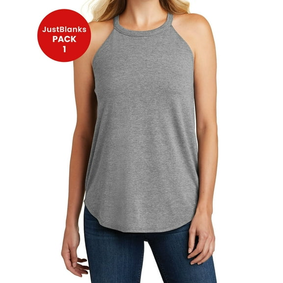 JustBlanks Women Perfect Tri Rocker Tank Tri Blend fabric infuses each garment with unique character