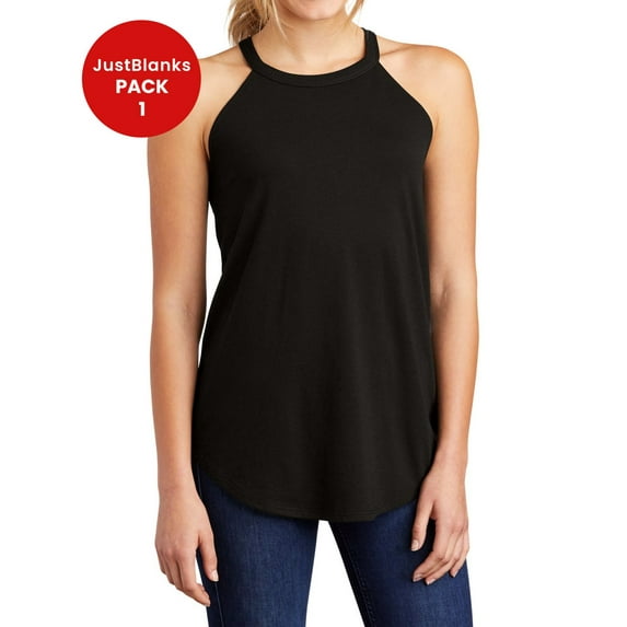 JustBlanks Women Perfect Tri Rocker Tank Tri Blend fabric infuses each garment with unique character