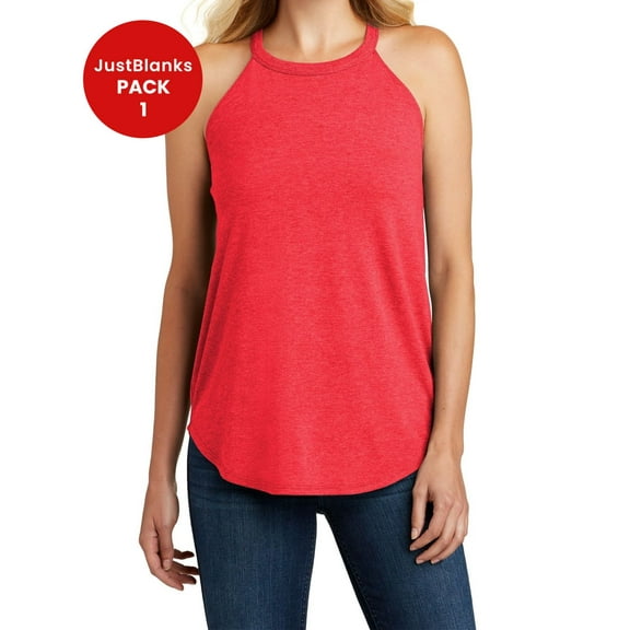 JustBlanks Women Perfect Tri Rocker Tank Tri Blend fabric infuses each garment with unique character