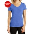 thumbnail image 1 of JustBlanks Women Perfect Tri Shoulder to shoulder taping 4.5 ounce V Neck T Shirt, 1 of 1