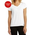 thumbnail image 1 of JustBlanks Women Perfect Tri Shoulder to shoulder taping 4.5 ounce V Neck T Shirt, 1 of 1