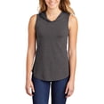 thumbnail image 1 of JustBlanks Women's Perfect Tri Sleeveless Hoodie, Heathered Charcoal, 4XL, 1 of 1