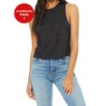 thumbnail image 1 of JustBlanks Women Racerback Crop Tank Relaxed cropped fit Raw edge armholes, 1 of 1