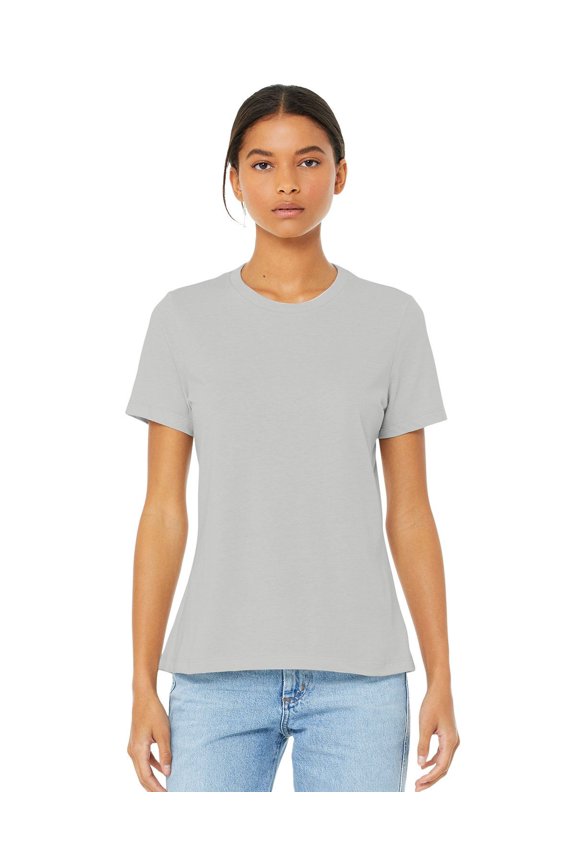 Women’s Relaxed Fit Heather CVC Tee, HEATHER SILVER, 3XL