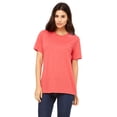 thumbnail image 1 of JustBlanks Women’s Relaxed Jersey Tee Pre Shrunk Relaxed Fit Side Seams, Red Triblend, S, 1 of 1