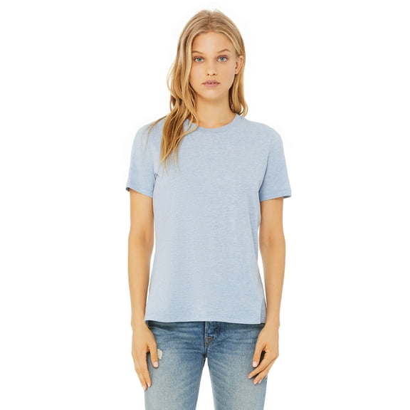 JustBlanks Women’s Relaxed Jersey Tee Pre Shrunk Relaxed Fit Side Seams