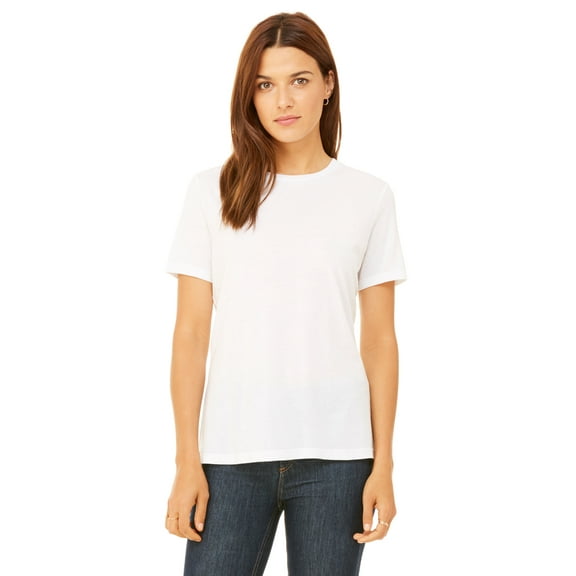 JustBlanks Women’s Relaxed Jersey Tee Pre Shrunk Relaxed Fit Side Seams