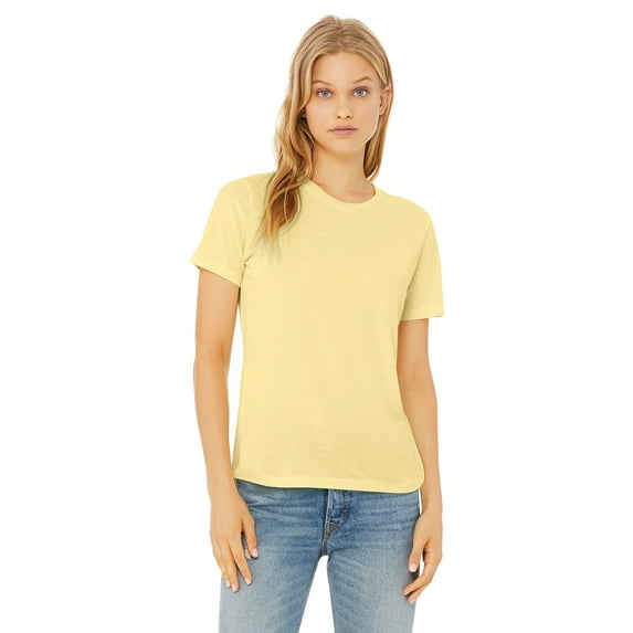 JustBlanks Women’s Relaxed Jersey Tee Pre Shrunk Relaxed Fit Side Seams