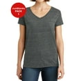 thumbnail image 1 of JustBlanks Women’s Short Sleeve Cosmic T-Shirt Combed Cotton-Poly Shoulder Taping Relaxed Fit Jersey V-Neck Tee for Women - Black/ Grey Cosmic - Medium, 1 of 1