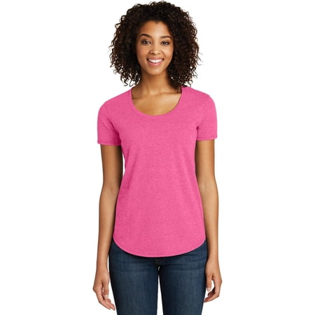 JustBlanks Womenâ€™s Short Sleeve Fitted Very Important Tee 4.3-ounce 100% Cotton Form Fitting Scoop Neck T-Shirt for women - Fuchsia Frost - 4X-Large