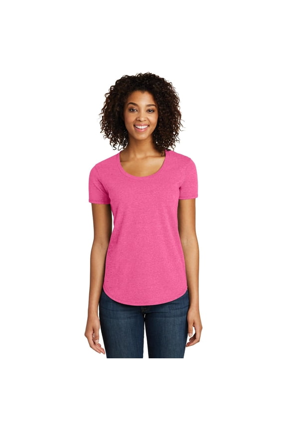 Women’s Short Sleeve Fitted Very Important Tee 4.3-ounce 100% Cotton Form Fitting Scoop Neck T-Shirt for women - Fuchsia Frost - 4X-Large
