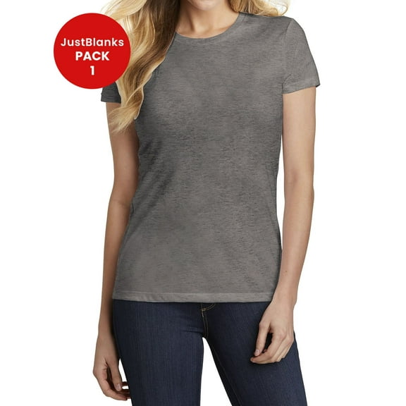 JustBlanks Womens Fitted Tri-Blend T-Shirt Soft Lightweight Flattering Fit