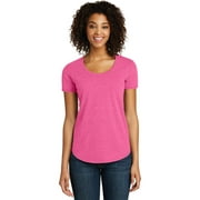 JustBlanks Women’s Short Sleeve Fitted Very Important Tee 4.3-ounce, 100% Cotton Form Fitting Scoop Neck T-Shirt for women - Fuchsia Frost - Small
