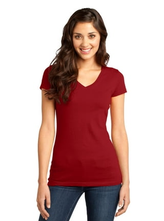 Red V Neck Clothing