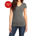 thumbnail image 1 of JustBlanks Juniors Very Important V Neck T Shirt 100 Ring Spun Combed Cotton 4.3 oz. Weight, 1 of 1
