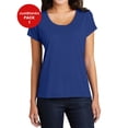 thumbnail image 1 of JustBlanks Ladies Drapey Dolman Tee Curved dropped back hem Back neck tape Relaxed fit T Shirt, 1 of 1