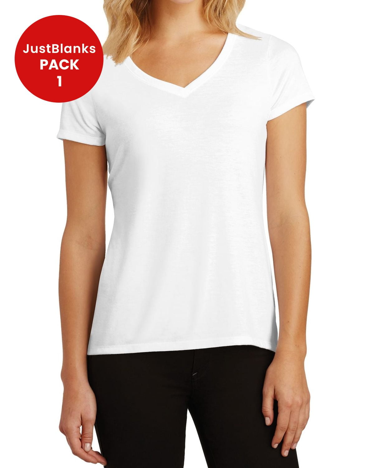 JustBlanks Women's Perfect Tri Shoulder to shoulder taping 4.5-ounce V ...