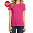 thumbnail image 1 of JustBlanks Women’s Short Sleeves Perfect Weight Pure Perfection Tee Shirt 100% Combed Cotton Crew Neck T-Shirt for Women - Dark Fuchsia - 4X-Large, 1 of 1