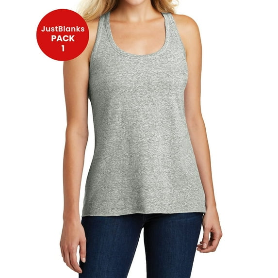 JustBlanks Women's Astro Twist Back Tank Twist back detail Binding at neck and armholes Raw edge hem