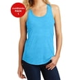 thumbnail image 1 of JustBlanks Womenâ€™s Sleeveless Perfect Tri Racerback Tank Top Back Neck Tape Poly-Cotton Shirt Scoop Neck Tank Top for Women - Turquoise Frost - 4X-Large, 1 of 1
