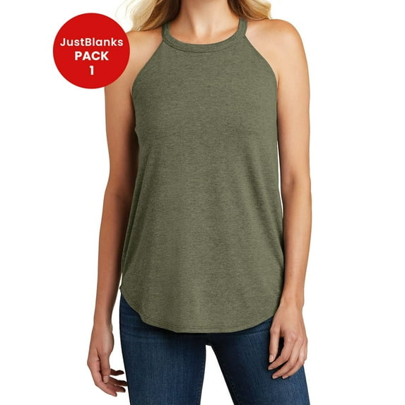 JustBlanks Women Perfect Tri Rocker Tank Tri Blend fabric infuses each garment with unique character